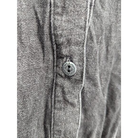 VTG WC Western Collection Denim Dress Petite Dark Gray USA Made Fit & Flare - Picture 6 of 6